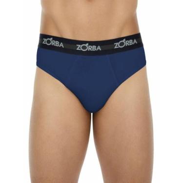 Imagem de Cueca Slip Zorba 0764 Adulto Max Algodão T. P/XGG, XG, 25, Marinho