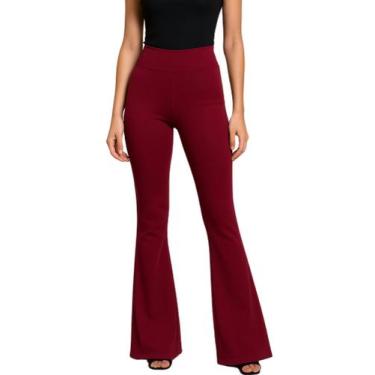 Imagem de Calça Flare Bailarina Legging Fitness Cintura Alta de Academia - c6 FR