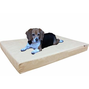 Imagem de Cama para cachorro Dogbed4less com espuma de memória | Colchão ortopédico ultra felpudo, forro grosso à prova d'água e capa lavável na máquina, vários tamanhos/coresDogbed4less Large 41" Length X 27" Width creme 41SP