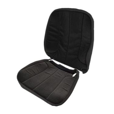 Imagem de Vigoraze Capas de assento de pano inclinadas para parte inferior e superior do motorista cinza escuro compatível com Dodge Ram 1500 2500 2003 2004 2005