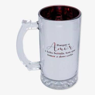 Imagem de Caneca Chopp Eletrostática Amor É Feito Bebida Zonacriativa