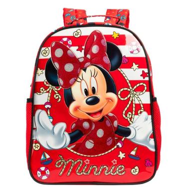 Imagem de Mochila Minnie Vermelha Infantil Oficial Disney Escolar 2026