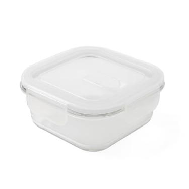 Imagem de Pote Hermético de Vidro Quadrado, 520 ml, Recipiente com Tampa Hermética