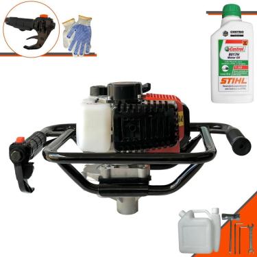 Imagem de Perfurador Trado Sem Broca À Gasolina Vant VPS52 52cc 2HP 6.500rpm Motor 2T Máquina Fura Terra Profissional de Alta Performance + ÓLEO STIHL