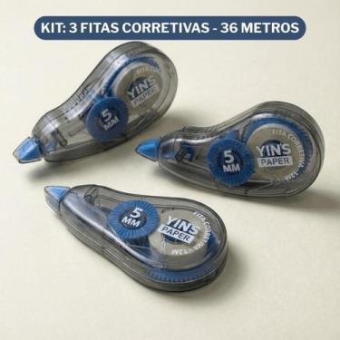 Imagem de Conjunto 3 Corretivos Em Fita Transparente Fumê Perfeito Para Digitali