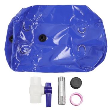 Imagem de Aramox Bexiga de Armazenamento de água 30gal 110L PVC de Grande Capacidade Macio para Exterior, Dobrável Com Indicador de Nível Armazenamento Portátil de Emergência, Contêineres