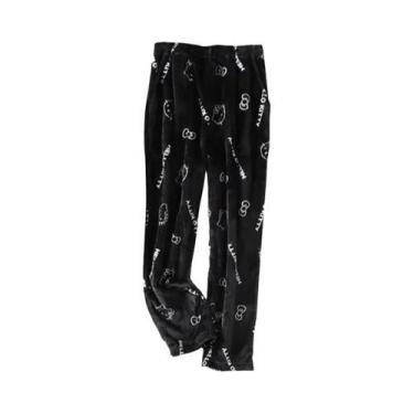 Imagem de Pijamas De Flanela Hello Kitty Para Mulheres Halloween Kawaii Anime Ca