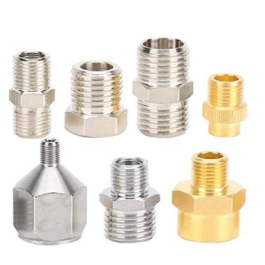 Imagem de Kit adaptador de aerógrafo, kit de conector 1/20.3 cm 1/10.2 cm BSP adaptador de compressor de ar, mangueira de liberação rápida suprimentos profissionais para artistas 7pcs nan Art