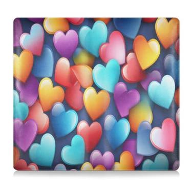 Imagem de CEBUGI Corações, porta-luvas, porta-luvas, porta-luvas, organizador de documentos, 12,5 cm x 24 cm