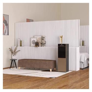 Imagem de Room divider Tela de papel móvel, divisor de sala à prova d'água escalável com rack de armazenamento, usado para casamentos de escritório de salão de beleza(1.5x2M/4.9x6.5FT)