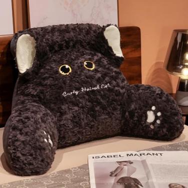 Imagem de CYTJHMD Travesseiro de leitura com braços, almofadas de leitura e descanso para adultos para sentar na cama, descanso de cama, trabalho, almofada de apoio para as costas para homens, mulheres