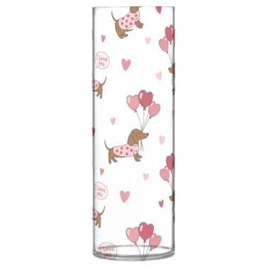 Imagem de CEBUGI Vaso cilíndrico de balão para cães, 10 x 30 cm, vaso cilíndrico para flores, inquebrável, para decoração de casa de festa de casamento