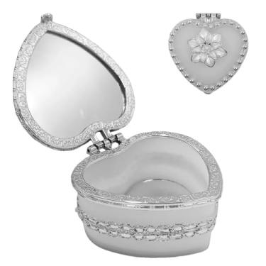 Imagem de Porta-Joias Coração Compacto com Espelho.