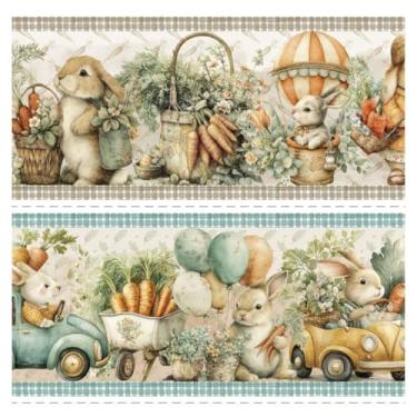 Imagem de Tecido Tricoline Digital Barrado Vila dos Coelhos 100% Algodão