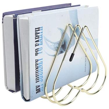 Imagem de Generic Suporte Telescópico para Livros, Prático, Resistente, Prateleira para Livros, Pasta Organizada, para Escritório, Sala de Estudo, Decoração de Ferro (Ouro)