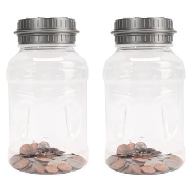 Imagem de Qiekaka Cofrinho digital para economizar dinheiro, cofrinho para adultos, pote de moedas com contador de moedas para contar economia. Contém dois bancos de moedas, para meninos e meninas (duas cores
