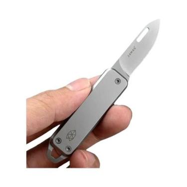Imagem de Canivete Mini Dobrável De Aço Inoxidável EDC Multifuncional Com Lâmina