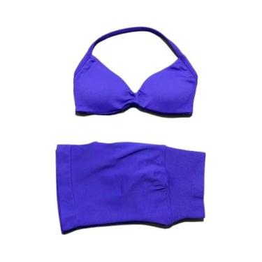 Imagem de Conjunto De Yoga Impacto Feminino De 2 Peças Com Top De Alças E Shorts