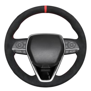 Imagem de MEWANT Capa de volante costurada à mão para Toyota Camry 2018-2019/Toyota Avalon 2019/Toyota Corolla 2019-2020/Toyota RAV4 2019 acessórios de volante