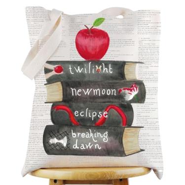 Imagem de WZMPA Edward Cullen Sacola Bella Swan Fans Gift Edward reutilizável mercery Bag Bella Swan Merchandise, Bolsa Moon Book, Large