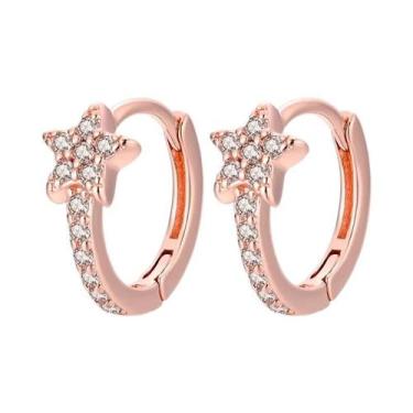 Imagem de Brincos De Argola Em Prata Esterlina 925 Com Zircônia Brilhante Em For