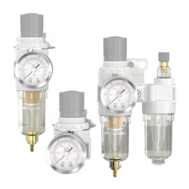 Imagem de 1 peça processador de ar AFR+AF duplex AFC2000 válvula reguladora de pressão de ar + acessórios 8 mm-02 rosca de filtro de separação de água de óleo 1/10.2 cm (AFR2000D AF)