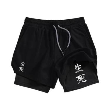 Imagem de Shorts Masculinos De Secagem Rápida Para Corrida Com Bolso Para Celula