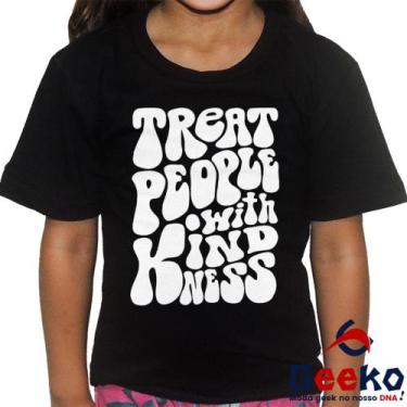 Imagem de Camiseta Infantil Harry Styles 100% Algodão Harry Treat People With Ki