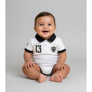 Imagem de Body Bori Bodie Bebê Camisa Polo Atlético Mineiro Galo Oficial Torcida Baby-Unissex