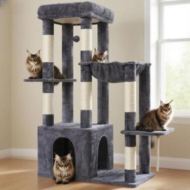 Imagem de Árbol para Gatos Heybly Resistente para Gatos de Interior con Poste Ra