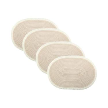Imagem de Conjunto De 4 Sousplat Oval Resistentes Ao Calor, Laváveis E Antiderra
