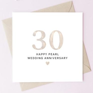 Imagem de TEEMI - Cartões de aniversário de casamento Milestone – Design prateado, pérola e dourado, cartão quadrado de 12,7 x 12,7 cm com envelope, estilo minimalista elegante, cartão interno em branco premium