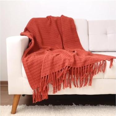 Imagem de Manta Xale Para Sofa Poltrona 2,0x1,2m Artesanal Favo de Mel manta gigante para sofá sofa grande(Terracota)