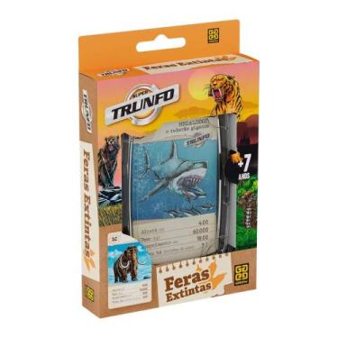 Imagem de Brinquedo Infantil Jogo de Cartas Super Trunfo Feras Extintas Grow - 0