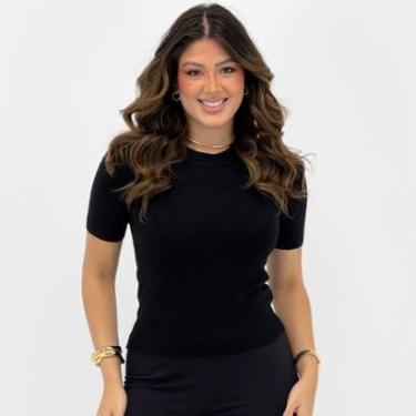 Imagem de Blusa Blue Rose Modal Manga Curta Feminina-Feminino