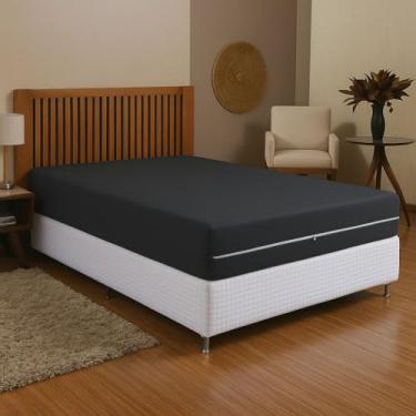 Imagem de Capa Para Colchão Casal 138x188cm JGM com Zíper Malha Gel Premium | Proteção Antialérgica, Conforto e Alta Durabilidade