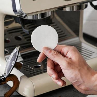 Imagem de Papel de filtro de café redondo de 53 mm, pacote com 100, design simples para derramar café manual