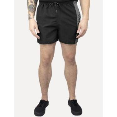 Imagem de Short Calvin Klein Swimwear D'Água Grey Vertical Preto-Masculino