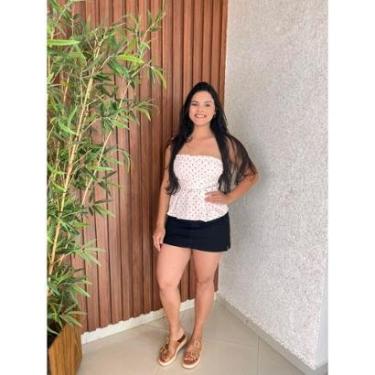 Imagem de Short Saia Jeans Curto Abertura Na Lateral Crisconf-Feminino