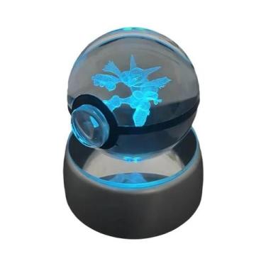 Imagem de Lâmpada LED 3D Cristal Pokémon POKE BALL Com Figuras De Brinquedo Sniv