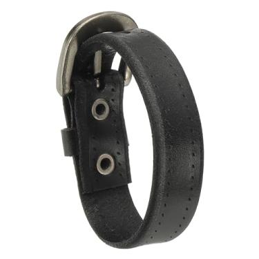 Imagem de PATIKIL Pulseira de cinto de couro, pulseira masculina com fivela fina para homens e mulheres, pulseira de couro vintage, One Size, Couro, Sem Pedra Preciosa
