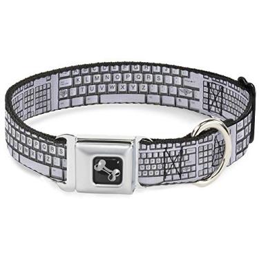 Imagem de Buckle-Down Cinto de segurança para coleira de cachorro DC-W32806-M, teclado BD, 2,5 cm x 28-43 cm