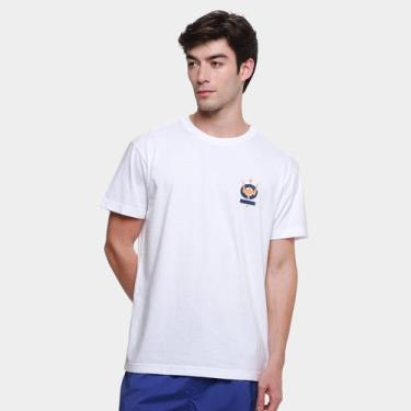Imagem de Camiseta Osklen Vintage Tridente Oceans Masculino, Branco, M