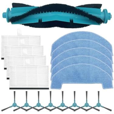 Imagem de Upgrade Your Ultenic D10 with Replacement Kit: Main Brush, Side Brushes, Mop Cloth & Filters Efficient Cleaning(02)