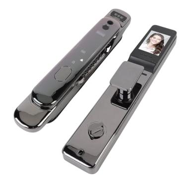 Imagem de Cosiki Fechadura Inteligente de Reconhecimento Facial 3D, Fechadura de Porta de Entrada Sem Chave Com Impressão Digital Com Câmera, Fechaduras de Encaixe de Alumínio Digital WiFi