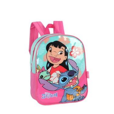 Imagem de Mochila de costas lilo e stitch pre-escolar infantil luxcel, ROSA