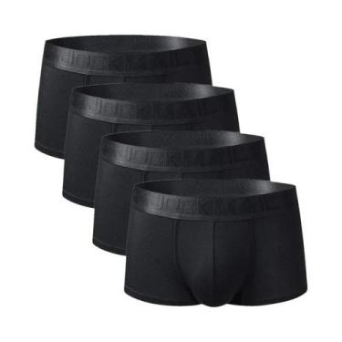 Imagem de Cuecas Boxer Masculinas De Modal Respirável, Pacote Com 4 Peças, Short