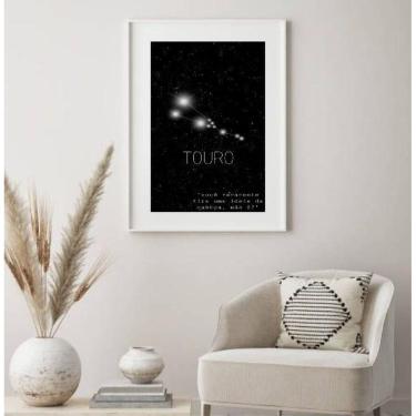 Imagem de Quadro Decorativo Constelação Signo Touro - 60X48Cm