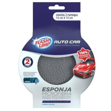 Imagem de Esponja Microfibra para Polimento Auto Car - 2 peças - Flash Limp