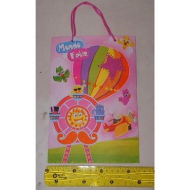 Imagem de 10 Sacolas Temáticas Lembrancinha Festa Mundo Bita Rosa Sacolinhas - S